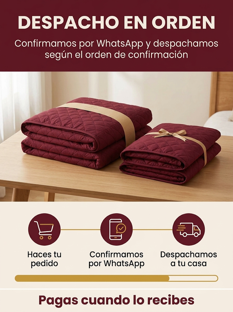 Protector de colchón acolchado + 2 fundas: despacho