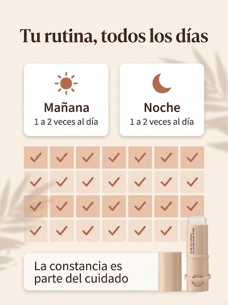 Rutina diaria de mañana y noche con calendario de constancia